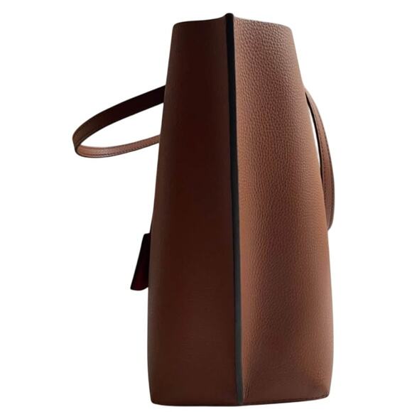 Tory Burch Perry Triple Compartment Tote Bag-Brown Pebbled Leather EUC - Picture 3 of 7